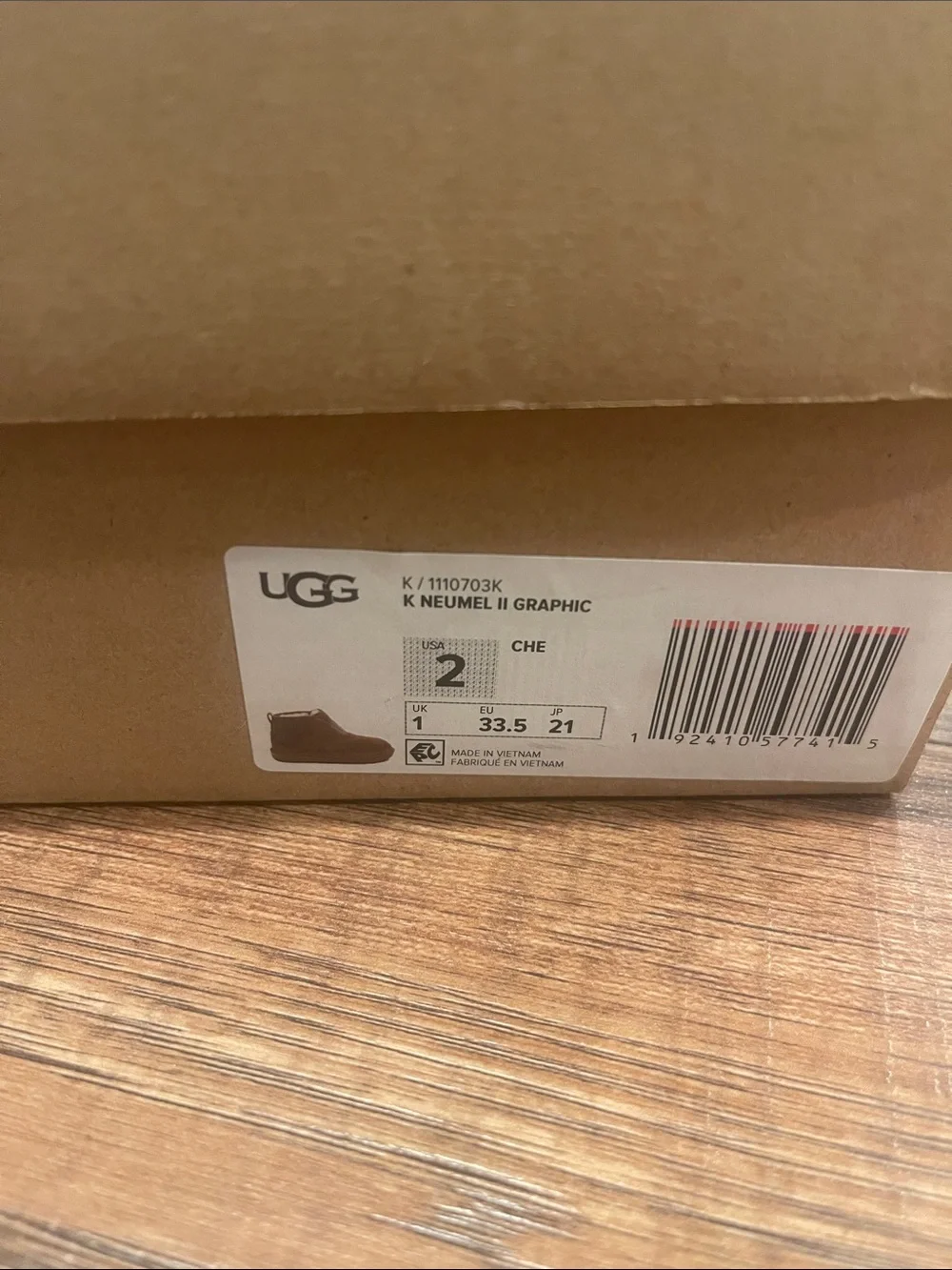 UGG Kids Slip-On Suede Boot in Chestnut Brown